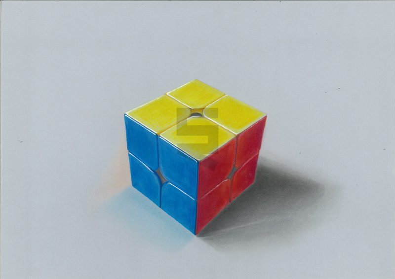 3d 2 2 Rubik S Cube Painting Sushant S Rane